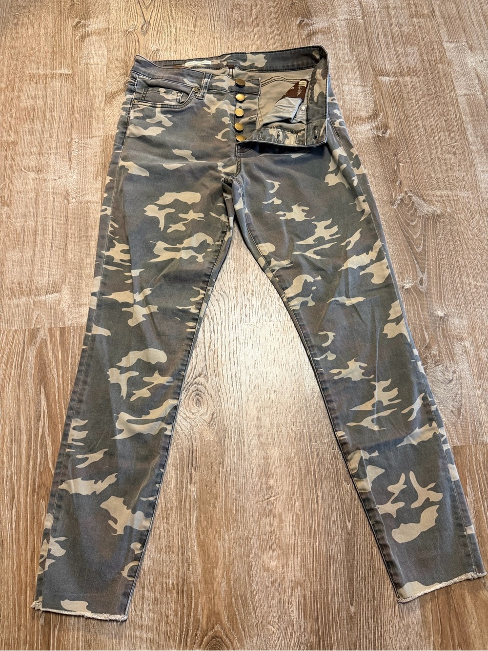 KUT from the Kloth Camo High Rise Ankle Skinny Jeans Size 6 Stretch